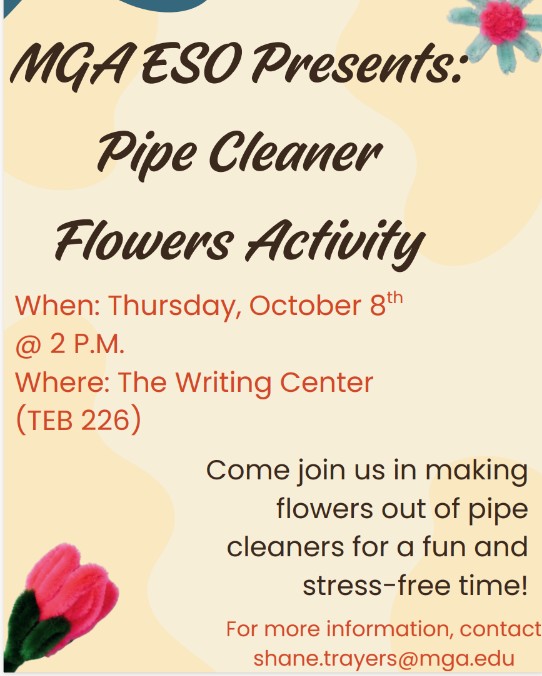 Flyer with same info as description.